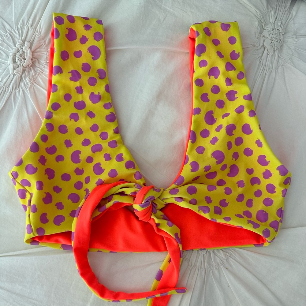 Moana Bikini Reversible Wrap Tie-Front Top